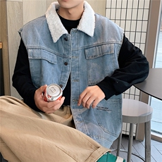 MJ227J-p68-限价98M-5XL现货现货羊羔毛牛仔马甲工装i多口袋，男装背心/马甲，星座116