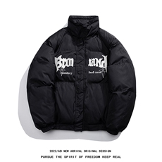 白底新款冬季时尚百搭印花情侣潮流加厚羽绒服外套YR224P195控258，男装羽绒服，电商A247