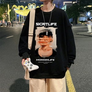 S6213-P28 加绒款-P33 秋季圆领卫衣男大码韩版宽松长袖外套图片
