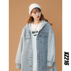 XZ216-BK97-棉衣P128 常规夹克P118 2021男女中性牛仔棉衣外套图片