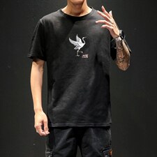 2019时尚韩版宽松港风多色T恤T988-P25，男装T恤，电商A128
