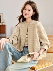 2026年春秋季新款时尚大码妈妈装气质显瘦休闲百搭两面穿外套，女装短外套，独衣靓