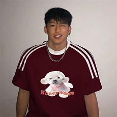 夏季美式高街重磅纯棉三条杠织带撞色男女短袖T恤ZD510-特P30，男装T恤，电商A486