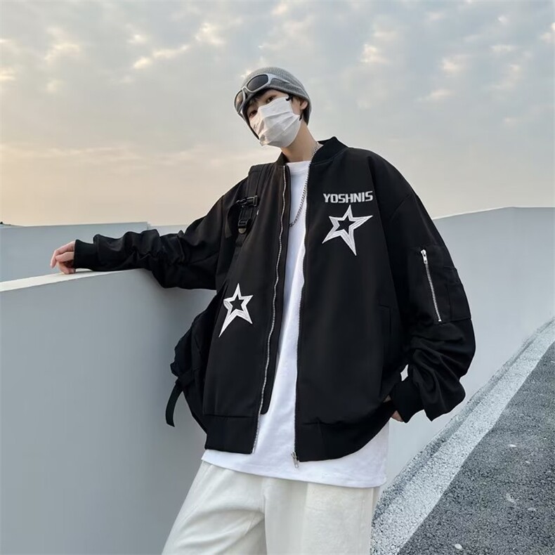 夹克男韩版潮流工装高街帅2026春秋新款ins宽松百搭外套W4719-P56,男装夹克,星座412
