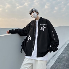 夹克男韩版潮流工装高街帅2026春秋新款ins宽松百搭外套W4719-P56，男装夹克，星座412