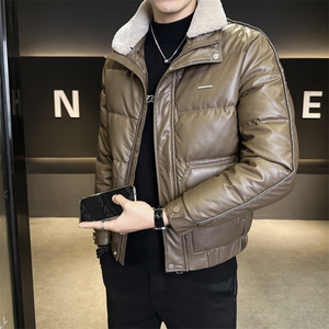 标50绒 羊羔毛领皮羽绒服男冬季2025新款 B255-7158-P210图片