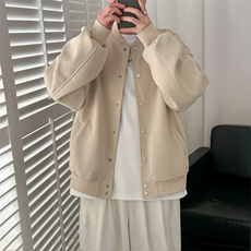 现货-2025春季新品百搭夹克男休闲纯色棒球服外套-AJ2414-P105，男装夹克，电商A351
