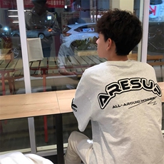 万针全刺绣工艺抖音得物高品质260克重磅纯棉双纱美式高街短袖T恤，男装T恤，电商A486-1