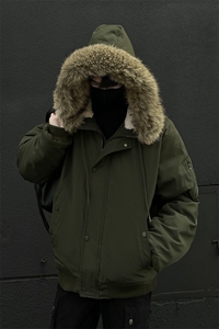 黑墙风 数据3 高质量加厚大毛领工装飞行服棉衣TBMY05-P148图片