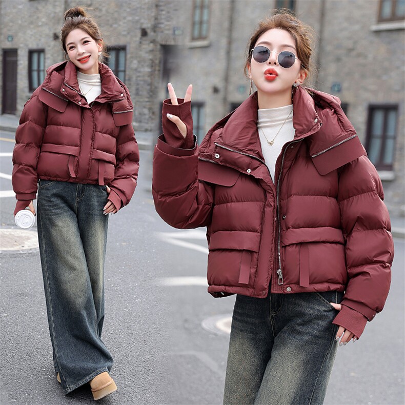 短款羽绒服女2025冬季新款韩版小个子超好看显白休闲连帽保暖外套,女装羽绒服,意芙