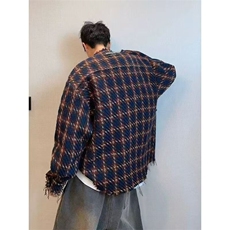 自产已出货美式复古小香风痞帅重磅编织毛衣呢料外套JD1009-P75，男装针织衫/毛衣，星座715-7