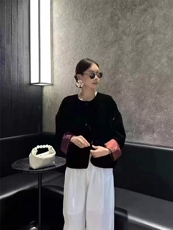 2025舒适百搭复古真丝丝绒外套秋冬新款，女装短外套，湘姗