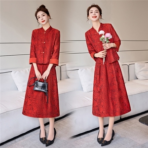 罗得堡2026年春装新款新中式汉服套装连衣裙2610图片