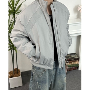 通勤立领棒球服棉衣秋冬休闲外套百搭中性风保暖情侣男 MF98图片