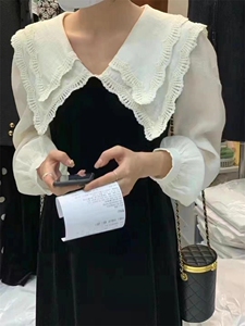 〈现货〉冬季新款金丝绒连衣裙图片