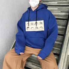 港风冬装加绒趣味小新印花情侣宽松卫衣外套男潮A181，男装卫衣，星座910A
