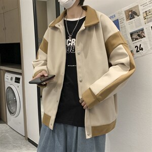 2022夹克男春季新款拼接港风宽松百搭休闲上衣ins外套  W2647-P62图片