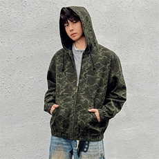 美式高街大口袋连帽迷彩夹克复古工装外套A436-W992-P115168，男装夹克，电商A436
