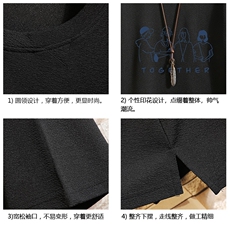 Q11191-P30春夏季七分袖t恤男大码五分袖男短袖中袖砖墙挂拍，男装T恤，电商A040A
