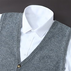 2025舒适百搭简约秋冬新款男士v领马甲羊绒衫，男装羊绒套衫，蒙亿羊绒