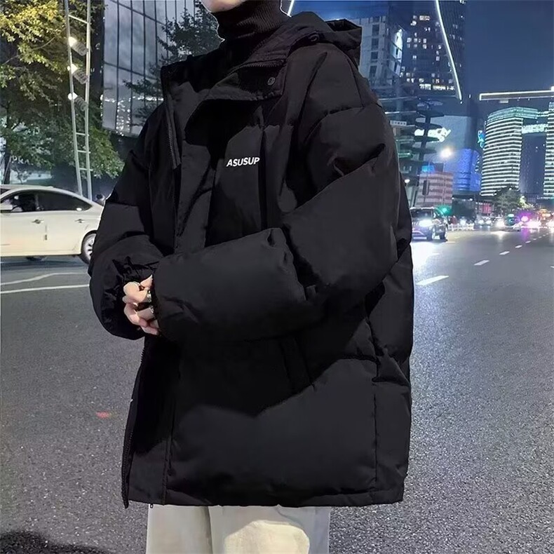 新款棉衣男冬季防水棉袄连帽青少年宽松上衣外套潮牌面包服,男装棉衣,星座506A