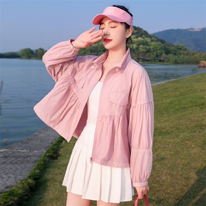 夏季新款长袖百搭时尚短款宽松防晒衣服外套女182-8383P95K148
