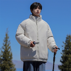现货冬季美式休闲加厚雪山外套夹克立领纯色三防户外工装棉服图片