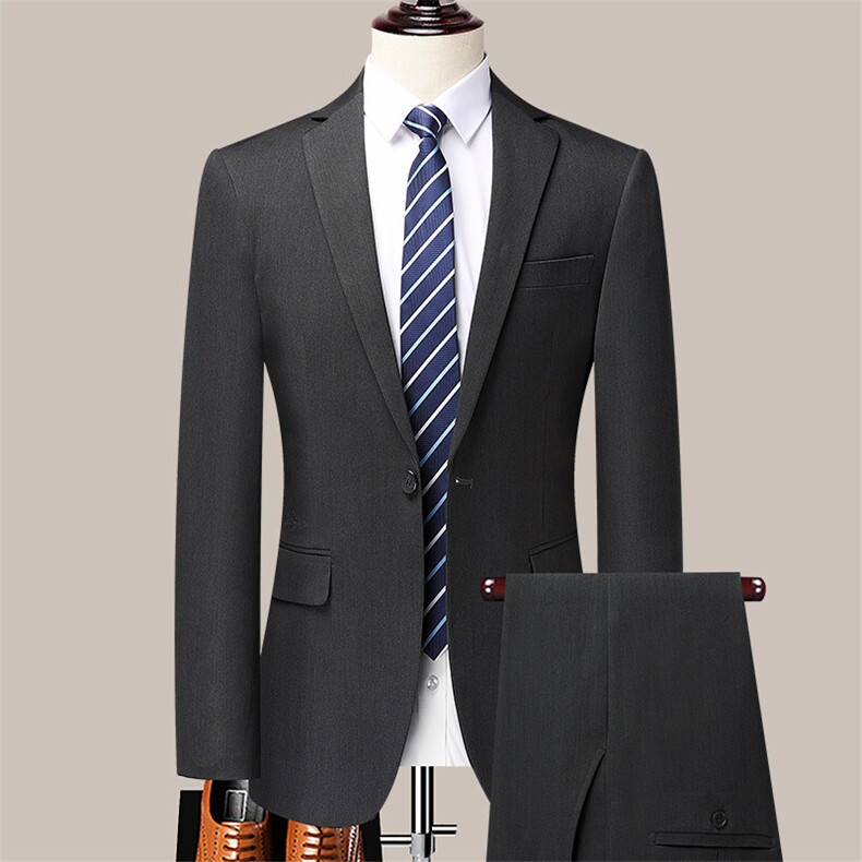 GDN5248四季款新款男士礼服西装修身商务休闲男装西服两件套装，男装西服套装，电商B360