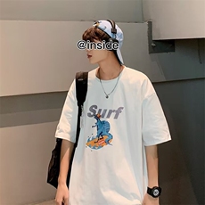 短袖新款青春流行潮流潮T恤夏季男标准圆领卡通动漫时尚潮牌，男装T恤，星座716-2