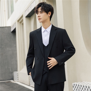 休闲西服男士套装高级感宽松西装外套男款韩版痞帅上衣9015-p335图片