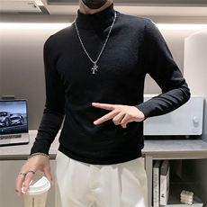 店主风小伙秋冬男士半高领套头长袖针织毛衣男修身301A-1/M68/P38，男装针织衫/毛衣，星座301A-1
