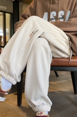 加绒加厚休闲运动卫裤男美式针织束脚裤715-6-BX11P55（控78），男装休闲裤，星座715-6