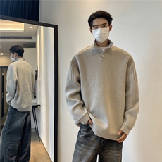 (风）秋冬新款高克重8结构织法可变高领翻领毛衣TM08-P83，男装针织衫/毛衣，星座1315