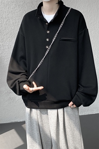 经典立领秋冬氛围感高街卫衣 休闲宽松卫衣 秋冬流行单品 特P45图片