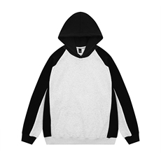 光板得物\唯品二开撞色拼接插肩袖连帽卫衣A88P45，男装卫衣，电商A247B