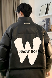 均可提供短视频 高品质港风W英文PU皮加厚棉衣PM105-p110控148图片