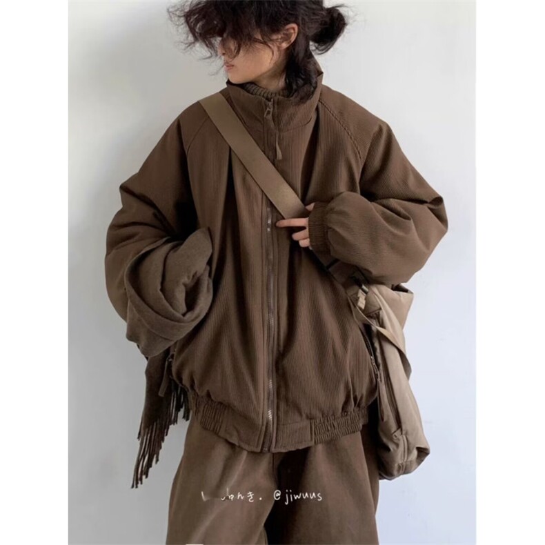 立领棉衣男士美式复古加厚外套潮牌工装棉服 M905图片