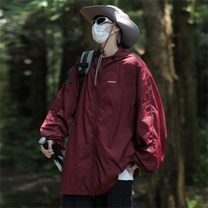 情侣冰丝防晒衣夏季薄连帽皮肤衣服潮牌日系户外外套男FS103-P35图片