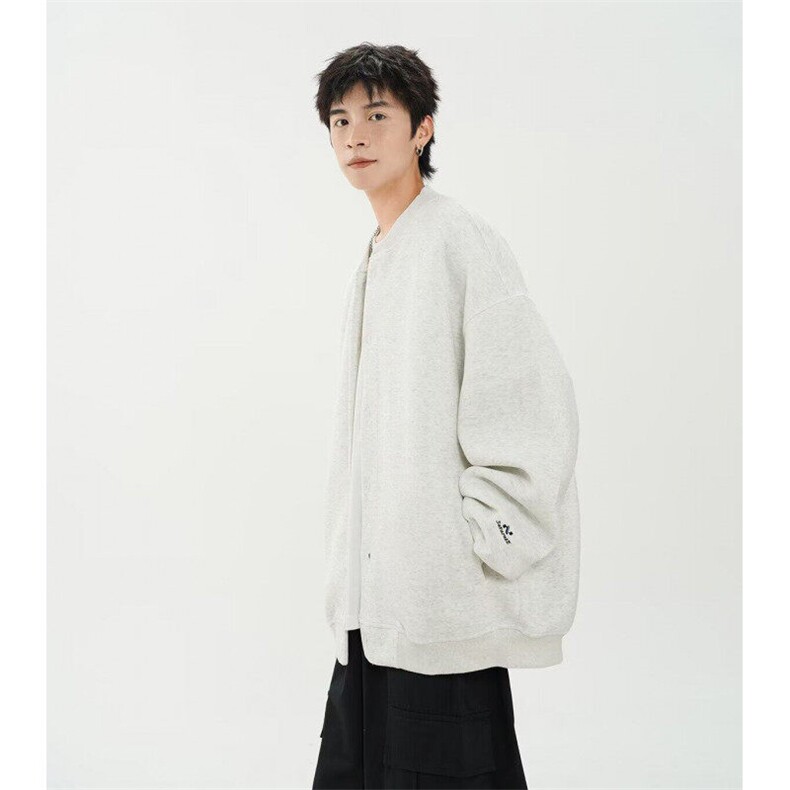 W9346-P50网图现货新款美式重磅开衫卫衣潮牌棒球服运动外套,男装卫衣,星座1608-2
