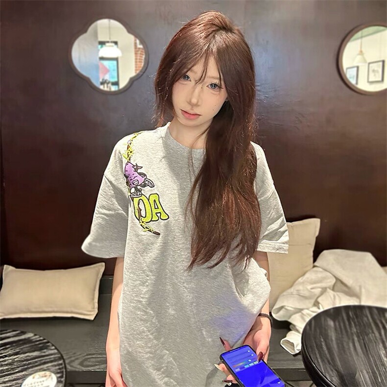 万针全刺绣工艺高品质260克双纱纯棉美式高街短袖T恤特P33,男装T恤,电商A486