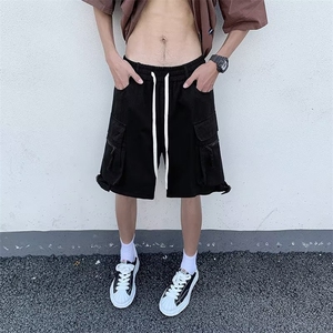 工装短裤男港风潮流大口袋痞子帅2024夏季新款ins五分裤K3764-P37图片