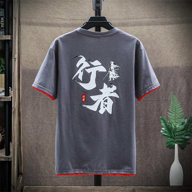 国潮T恤青少年文字印花圆领短袖95%棉男夏季A158-D02,男装T恤,星座310B-3