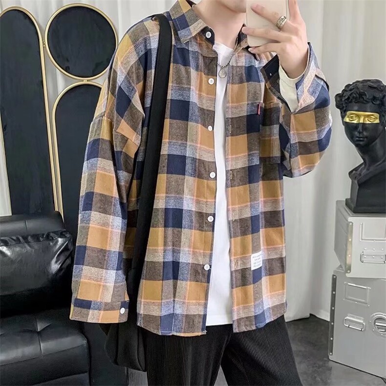 长袖衬衫男港风日系外套C0001P29