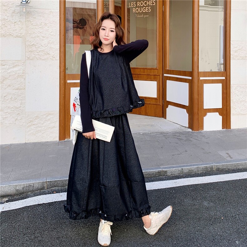 2026春装新款牛仔花苞裙三件套时尚套装裙女2C325-514P185K258,女装套装/套裙,2C325