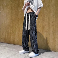 灯芯绒休闲裤男新款港风时尚直筒裤宽松美式拖地裤子潮E2918-P32，男装休闲裤，星座1008-1