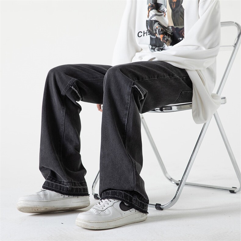 B2212022秋冬新款美式ins高街小众纯色牛仔裤LK22079-P60控78,男装牛仔裤,电商B221