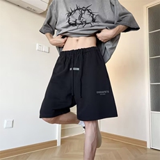夏季新款美式短裤男潮牌薄款设计感小众宽松大码运动休闲五分裤子，男装牛仔裤，四季星座505