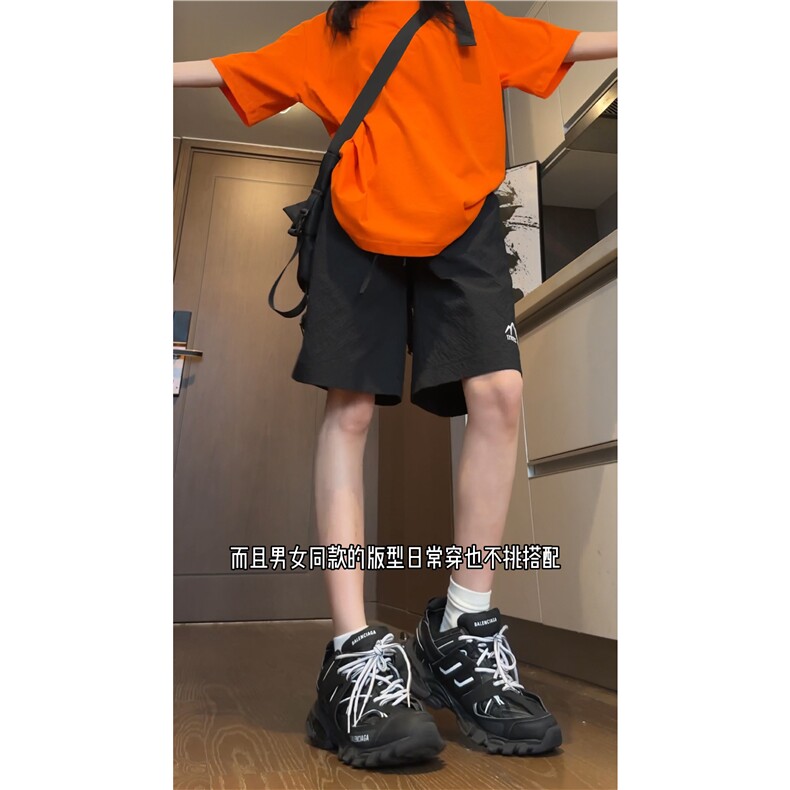 抖音品质夏季新款泡泡格潮流印花宽松短裤B315-K24142-p35控48,男装牛仔裤,电商B315