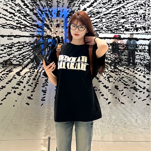 万针全刺绣工艺抖音得物高品质260克重磅纯棉双纱美式高街短袖T恤图片