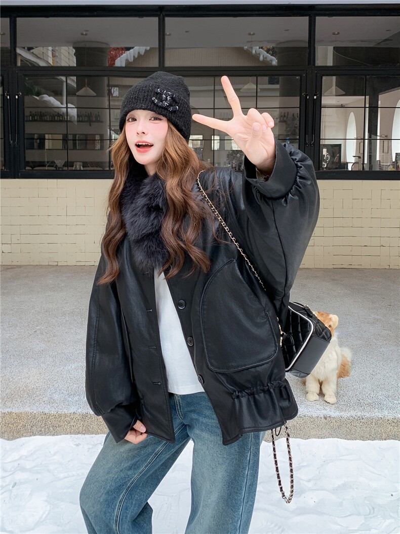 高级感狐狸毛蛋白皮90绒羽绒服外套女韩系设计款2025秋冬新款,女装羽绒服,艾米莉亚